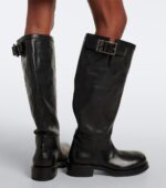 Balenciaga Leather Biker Boots – Black 3