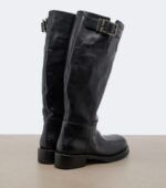 Balenciaga Leather Biker Boots – Black 4