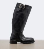Balenciaga Leather Biker Boots – Black 5