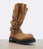 Balenciaga Venom Suede Biker Boots – Tan 6