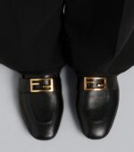 Fendi Tube Leather Driving Shoes – Black 3
