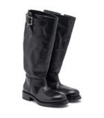 Balenciaga Leather Biker Boots – Black