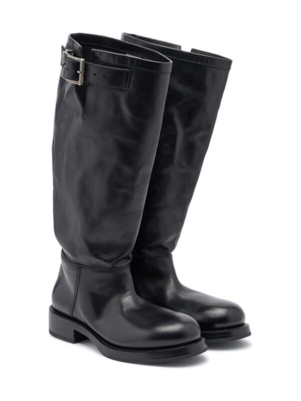 Balenciaga Leather Biker Boots – Black