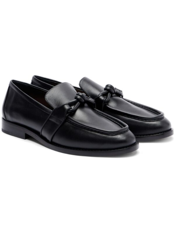 Bottega Veneta Astaire Knot Leather Loafers – Black