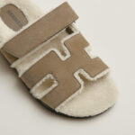Hermès Chypre Sandal – Étoupe / Écru 4