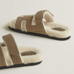 Hermès Chypre Sandal – Étoupe / Écru 5