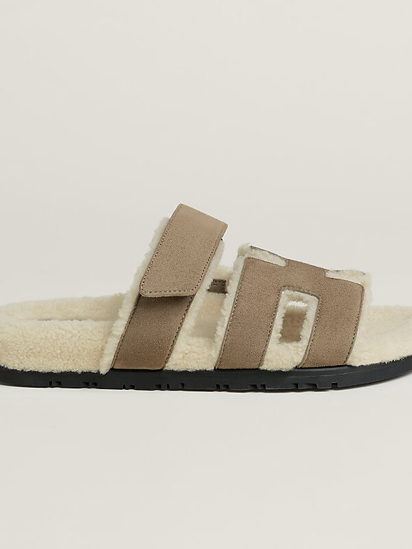 Hermès Chypre Sandal – Étoupe / Écru 2