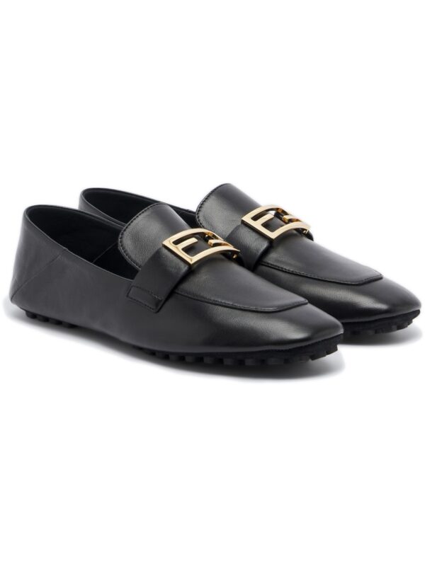 Fendi Tube Leather Driving Shoes – Black