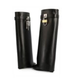 Givenchy Shark Lock Leather Boots – Black
