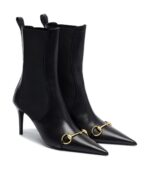 Gucci Donna Horsebit Leather Ankle Boots – Black