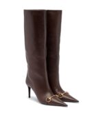 Gucci Donna Horsebit Leather Knee-High Boots – Brown