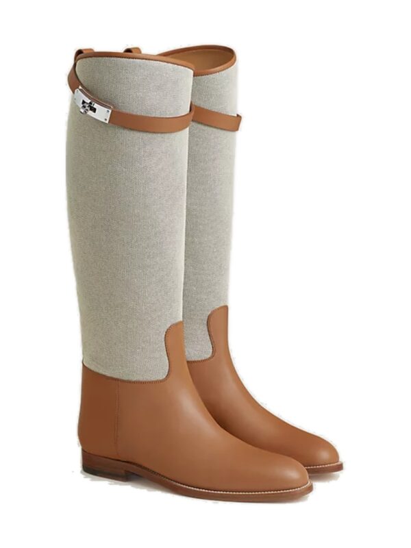 Hermès Jumping Supple Boot – Prunoir / Naturel