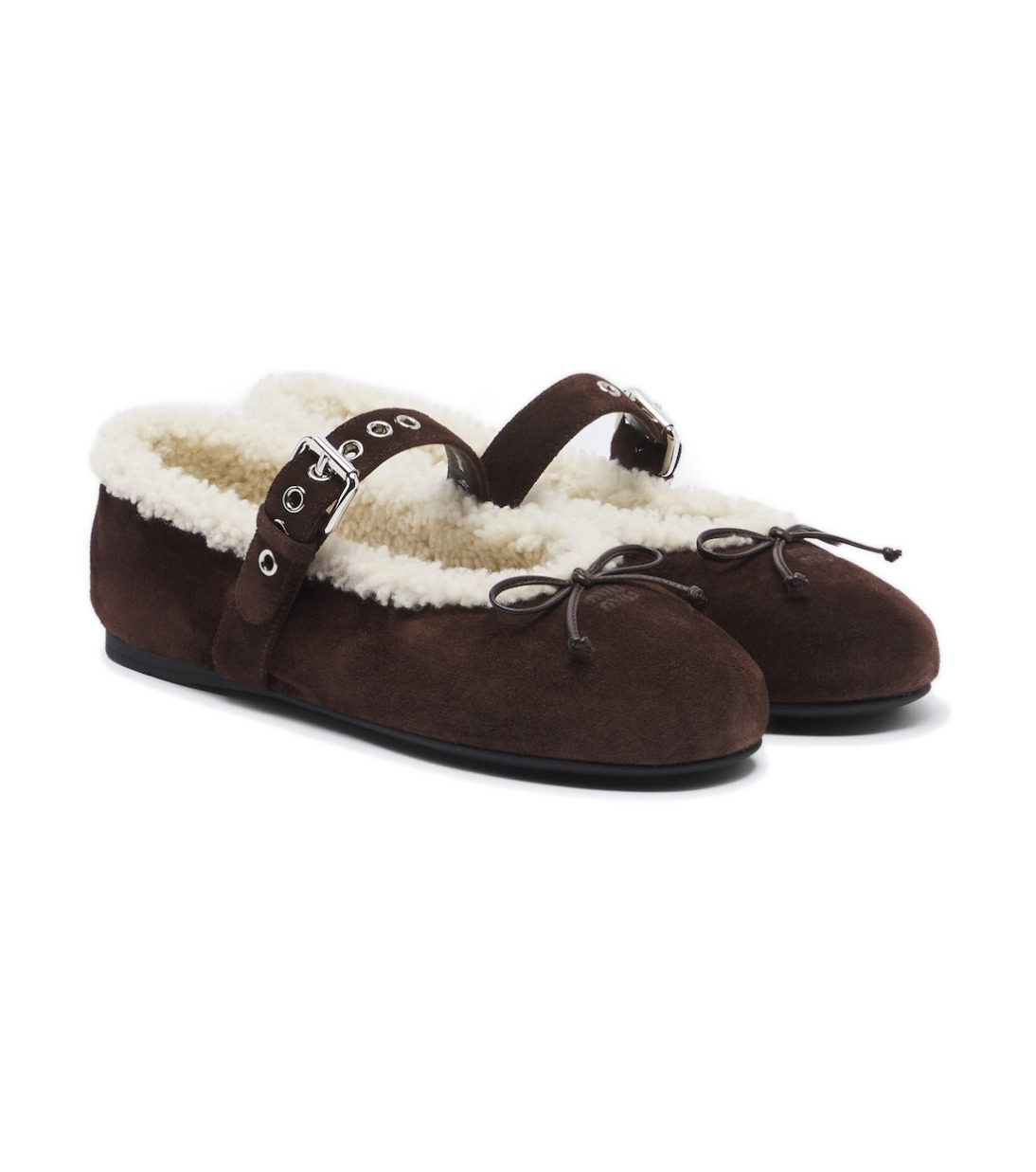 miu-miu-shearling-lined-suede-ballet-flats-brown.jpg Miu Miu Shearling-Lined Suede Ballet Flats – Brown