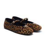 Prada Leopard-Print Mary Jane Flats