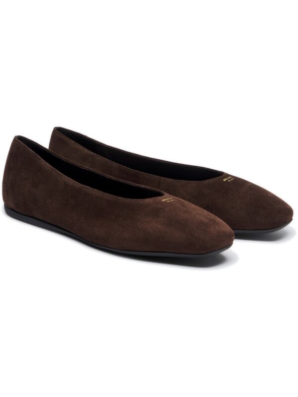 Prada Suede Ballet Flats – Brown