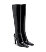 Saint Laurent Françoise Patent Leather Knee-High Boots – Black