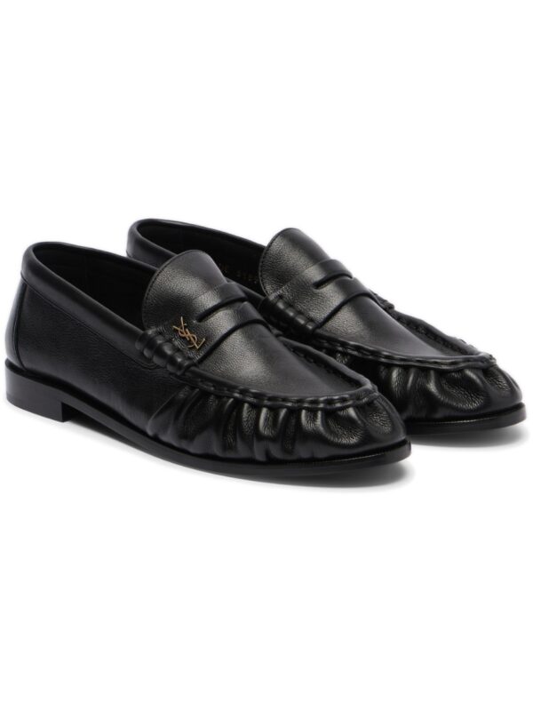Saint Laurent Le Loafer Leather Penny Loafers – Black